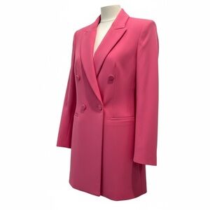 Zara Vibrant Pink Women's Blazer coat size Medium pre owned excellent condition